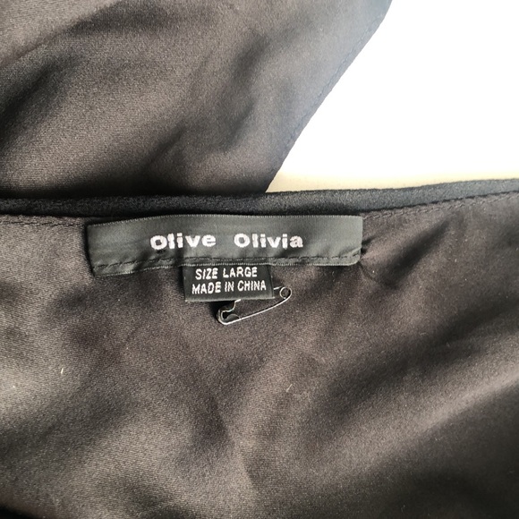 Black formal crop top size large - Picture 4 of 5